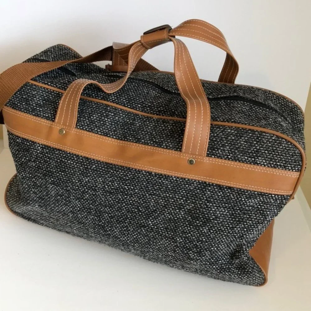 Oscar de la Renta 3 Piece Vintage Luggage Set Wardrobe Shoulder Bag/Weekend Bag